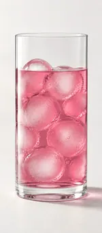 Glas med iskulor
